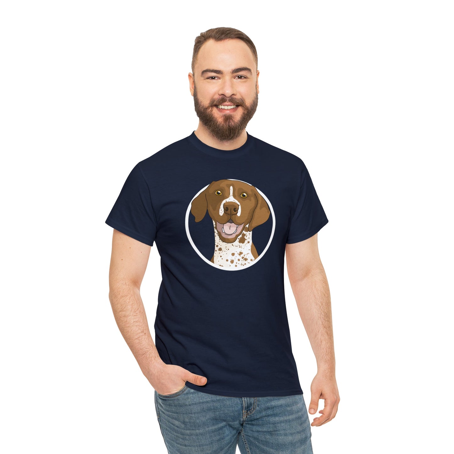 German Shorthair Pointer Circle | T-shirt - Detezi Designs-26094951227920580777