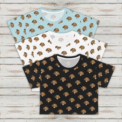 German Shorthair Pointer Faces | Crop Tee - Detezi Designs-GR001