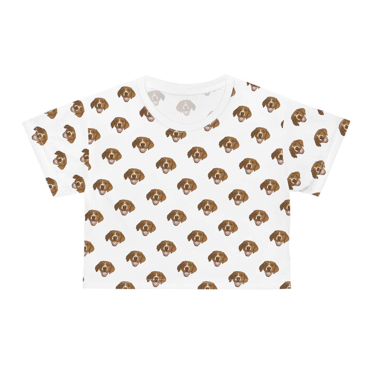 German Shorthair Pointer Faces | Crop Tee - Detezi Designs-GR001