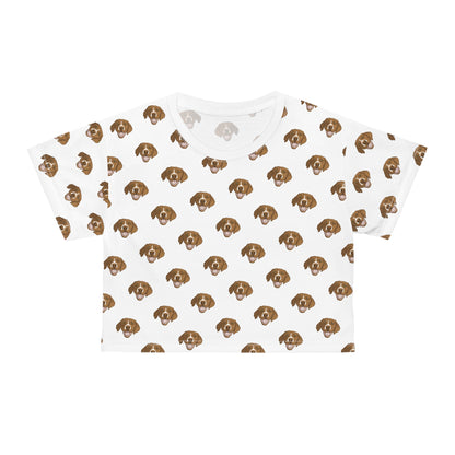 German Shorthair Pointer Faces | Crop Tee - Detezi Designs-GR001