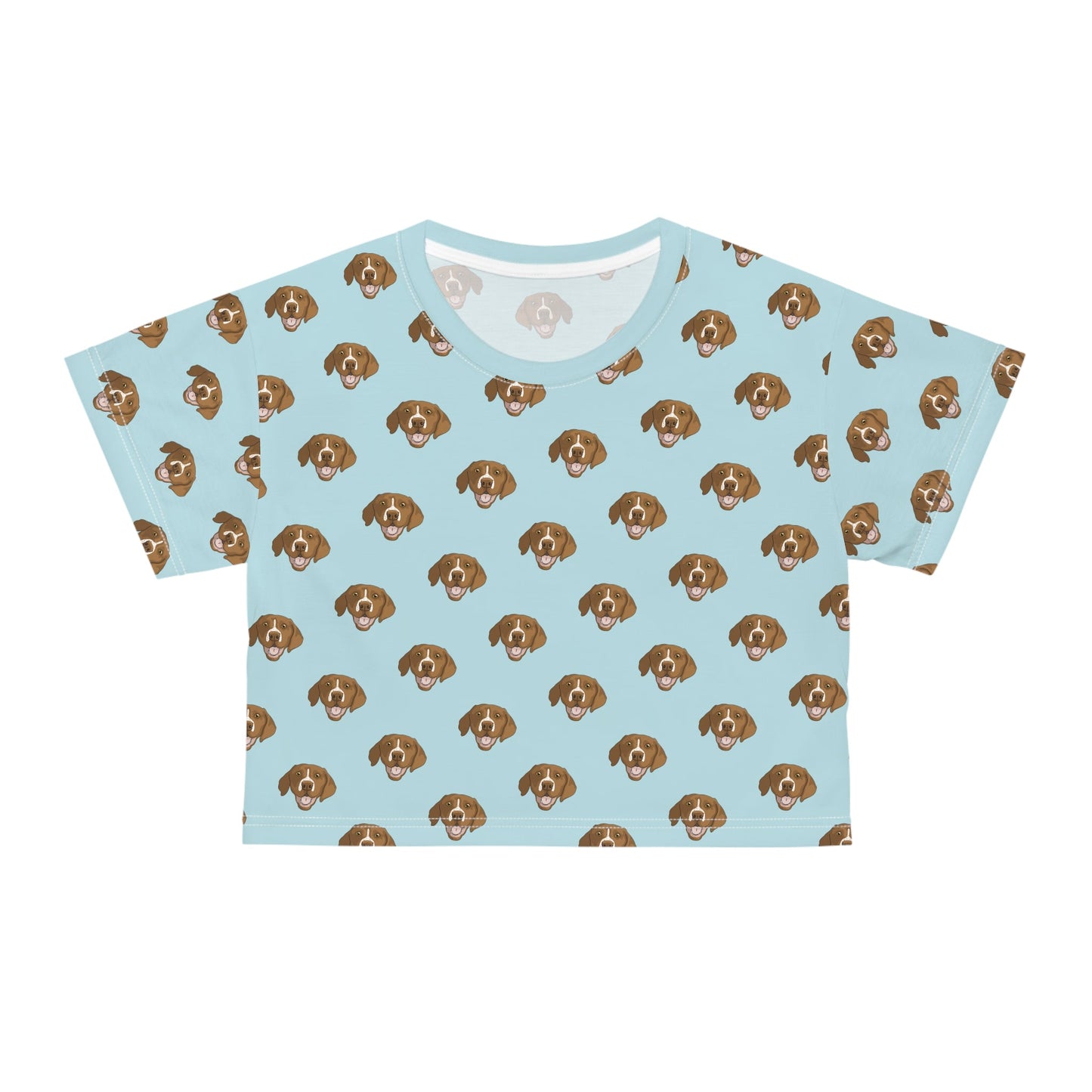 German Shorthair Pointer Faces | Crop Tee - Detezi Designs-GR001