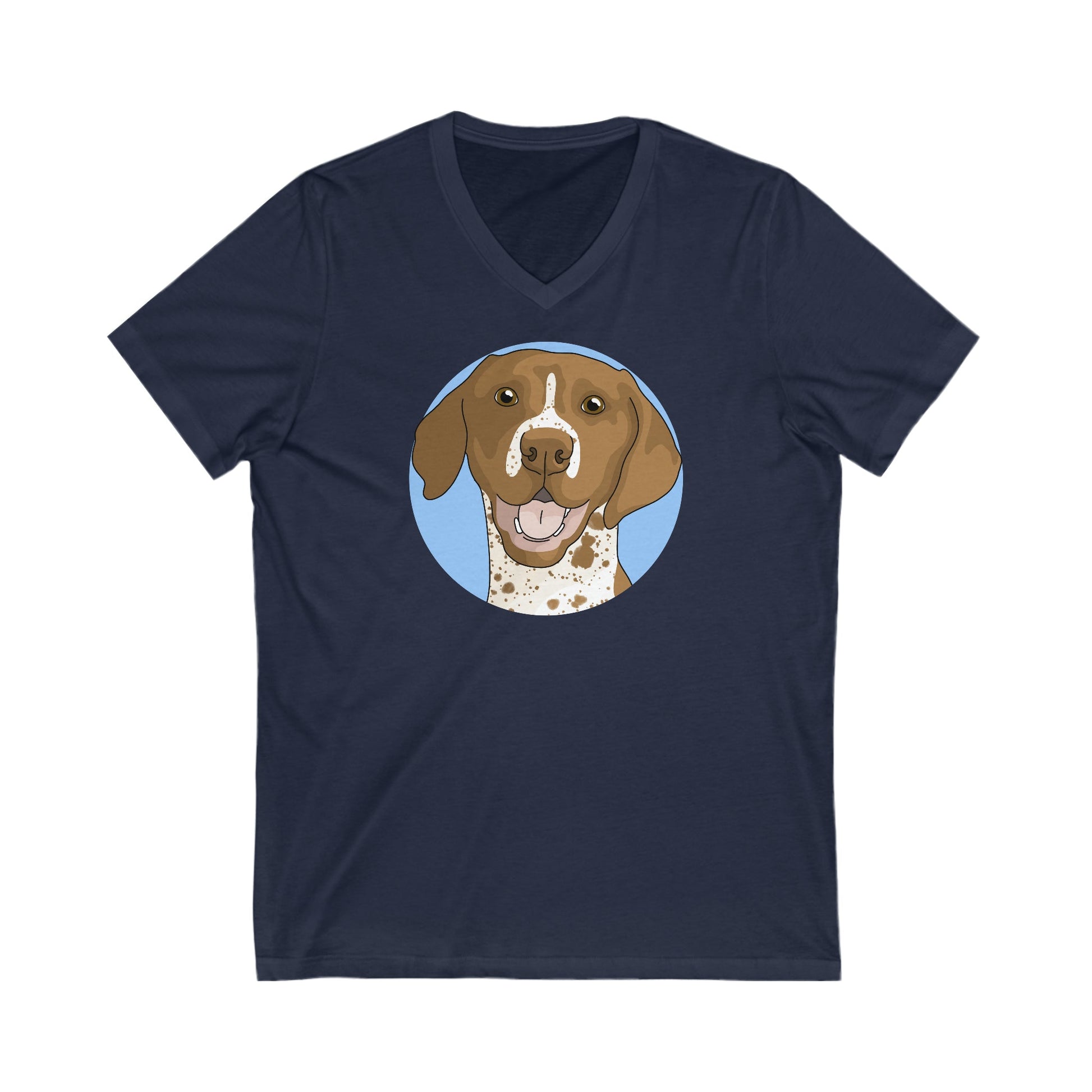 German Shorthair Pointer | Unisex V-Neck Tee - Detezi Designs-12171009202916884371