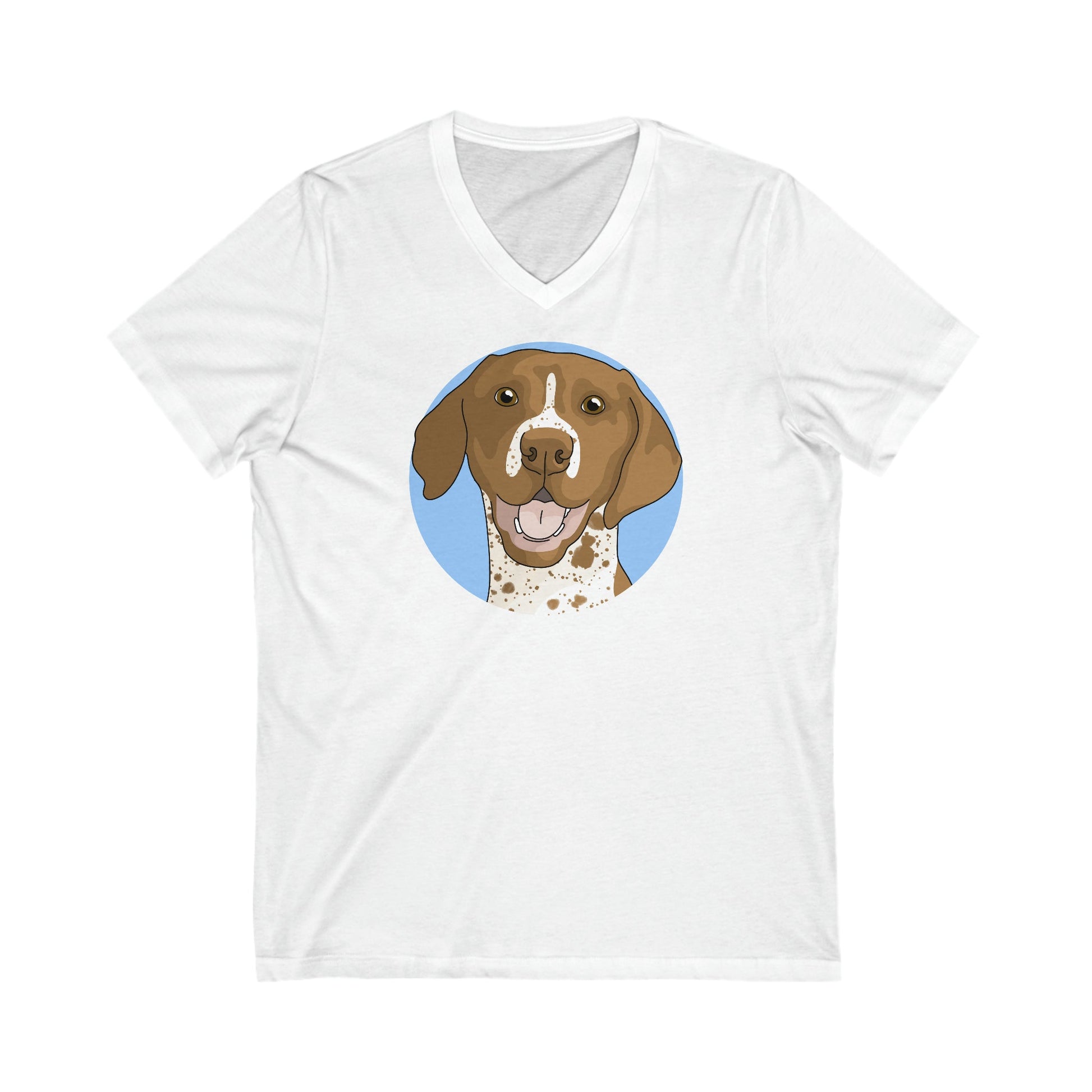 German Shorthair Pointer | Unisex V-Neck Tee - Detezi Designs-26692904119469630860