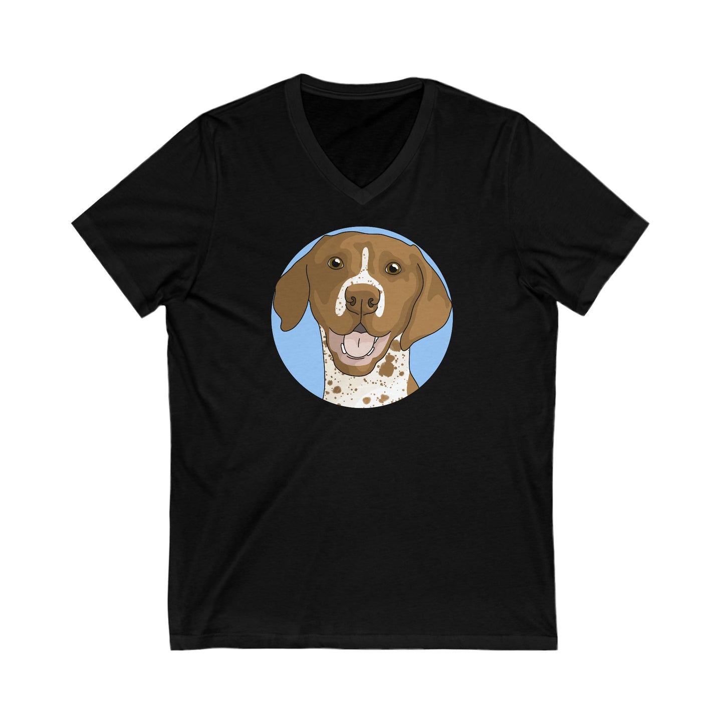 German Shorthair Pointer | Unisex V-Neck Tee - Detezi Designs-99134018002206813961