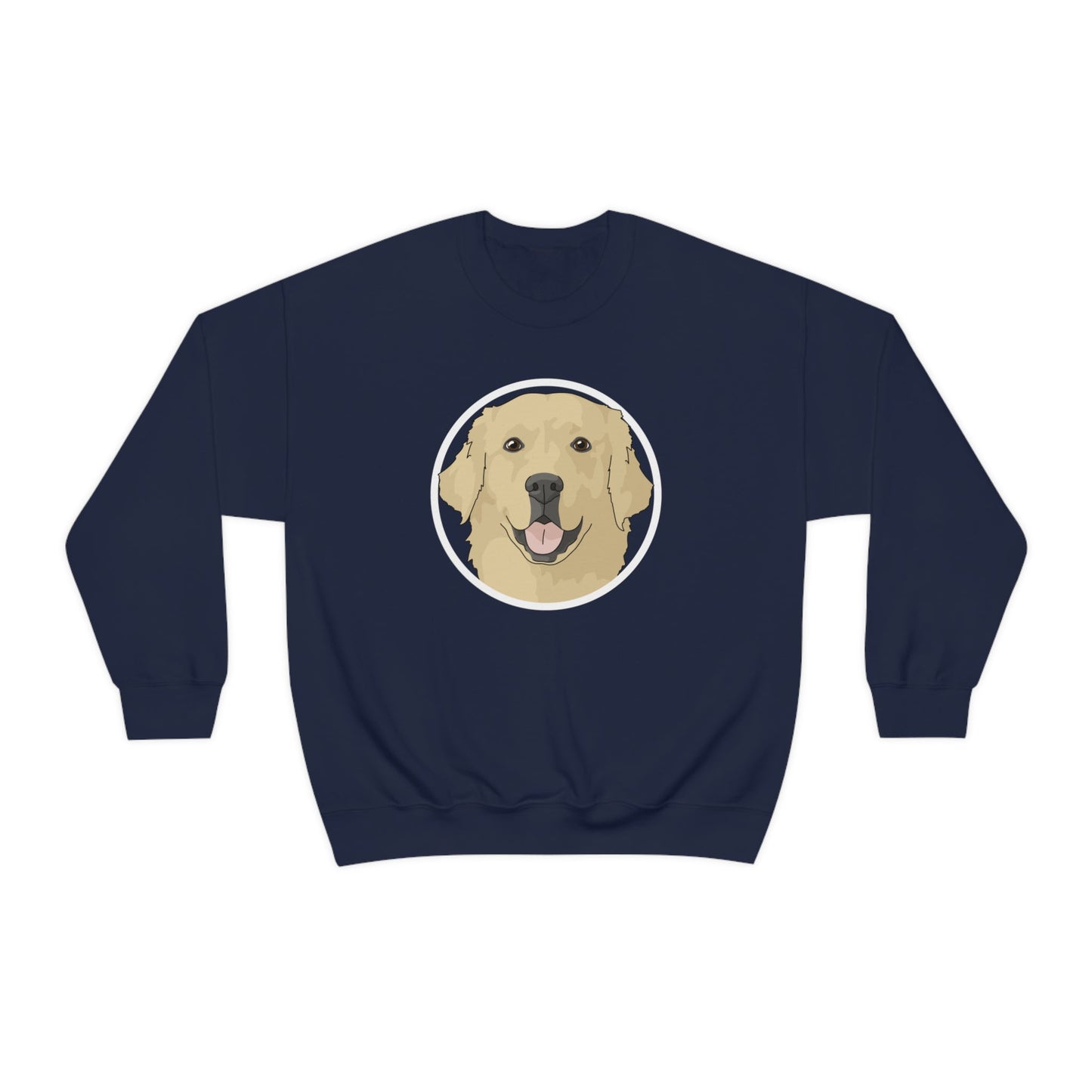 Golden Retriever Circle | Crewneck Sweatshirt - Detezi Designs-24859491882473351853