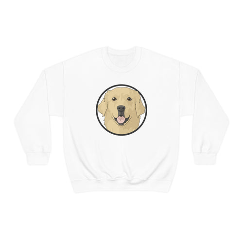 Golden Retriever Circle | Crewneck Sweatshirt - Detezi Designs-27101781428148661854