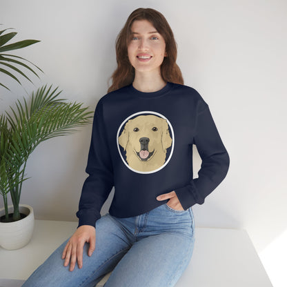 Golden Retriever Circle | Crewneck Sweatshirt - Detezi Designs-27163665157326450684