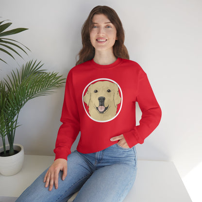 Golden Retriever Circle | Crewneck Sweatshirt - Detezi Designs-27163665157326450684