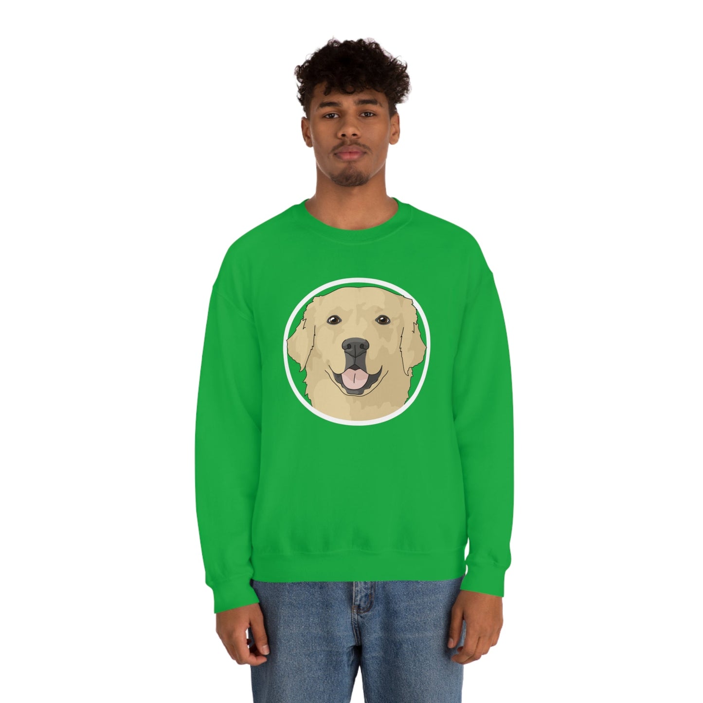 Golden Retriever Circle | Crewneck Sweatshirt - Detezi Designs-27163665157326450684