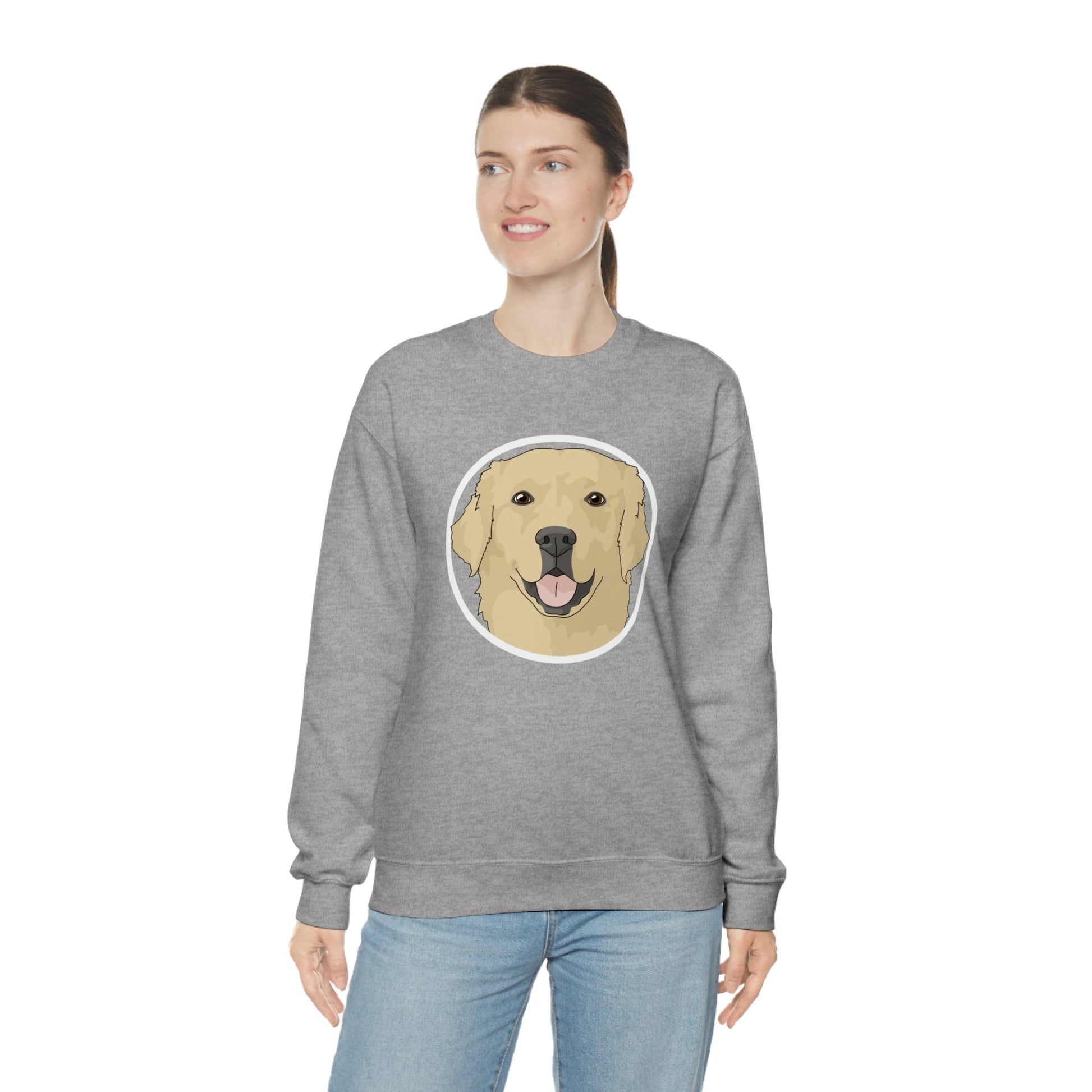 Golden Retriever Circle | Crewneck Sweatshirt - Detezi Designs-27163665157326450684