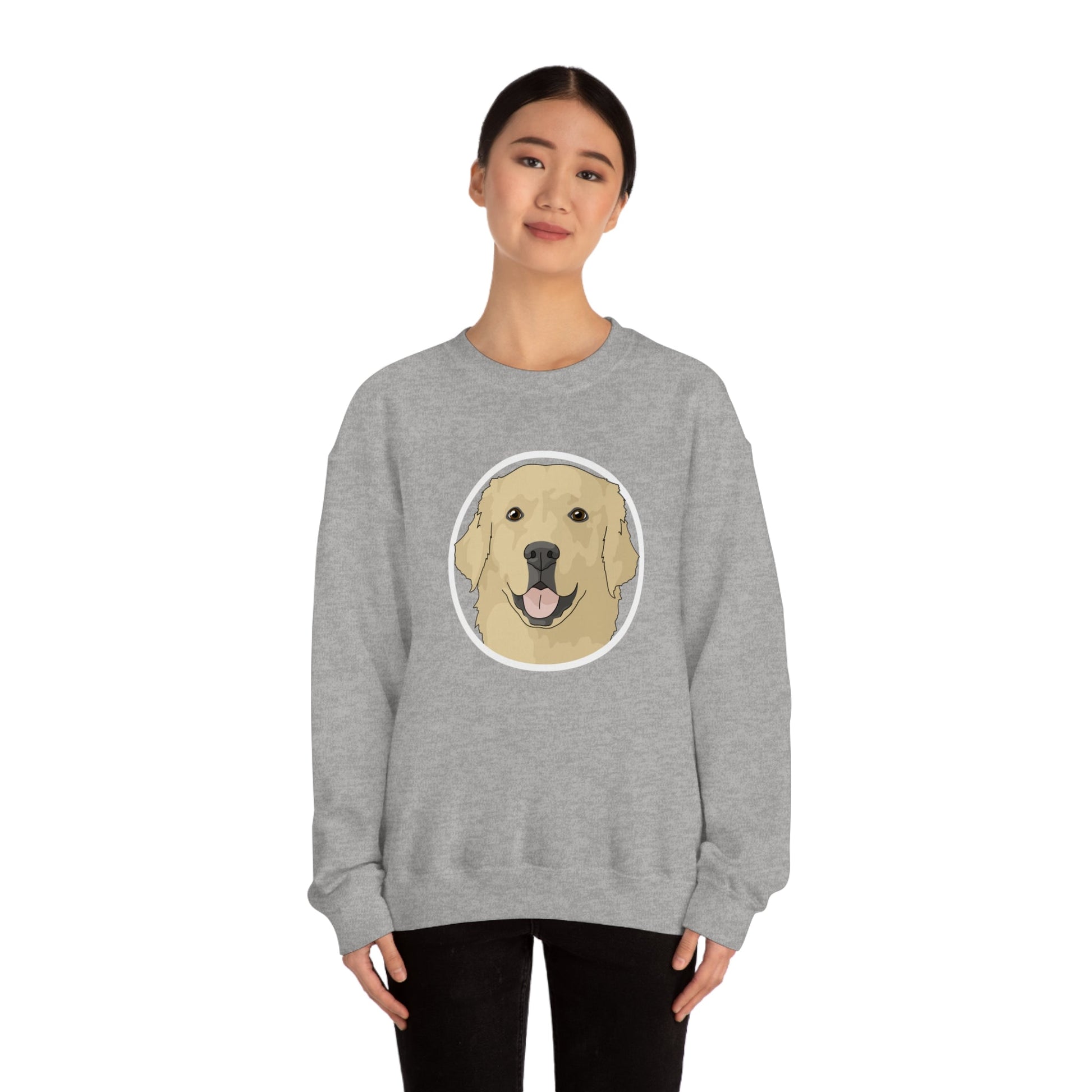 Golden Retriever Circle | Crewneck Sweatshirt - Detezi Designs-27163665157326450684