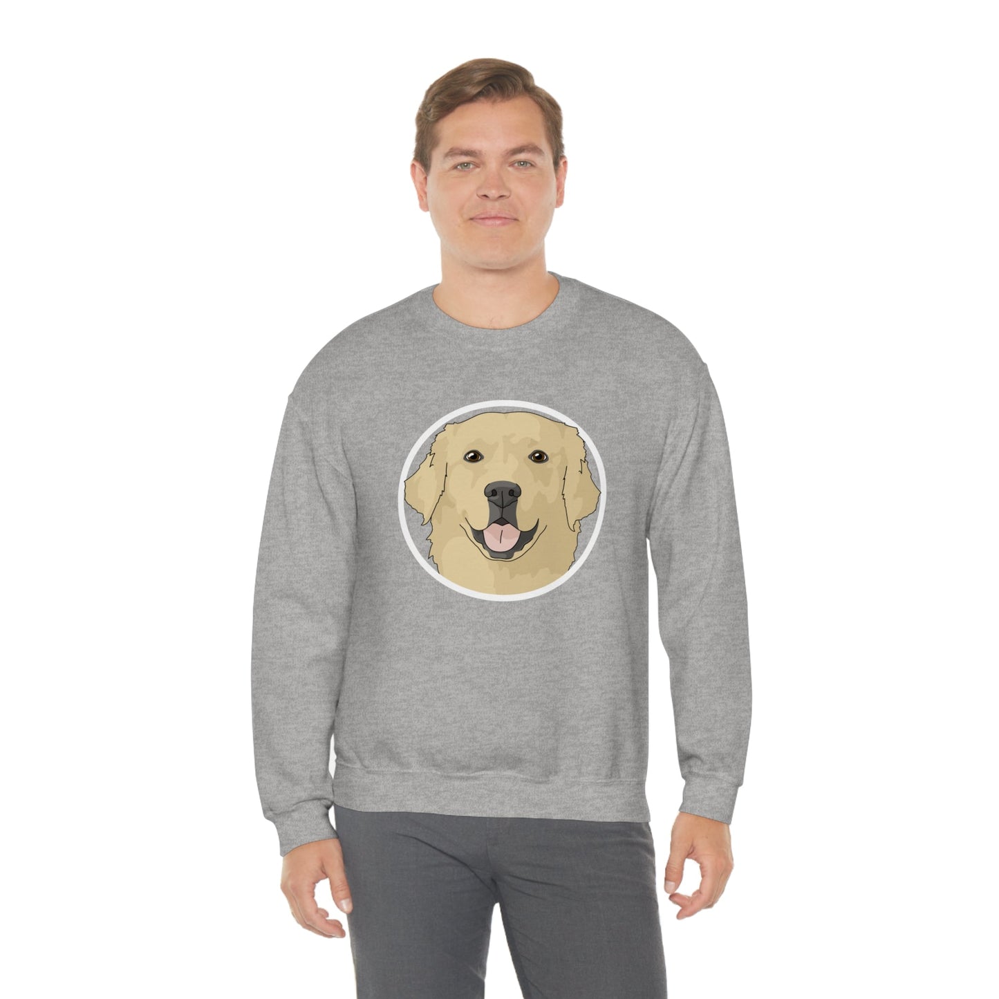 Golden Retriever Circle | Crewneck Sweatshirt - Detezi Designs-27163665157326450684