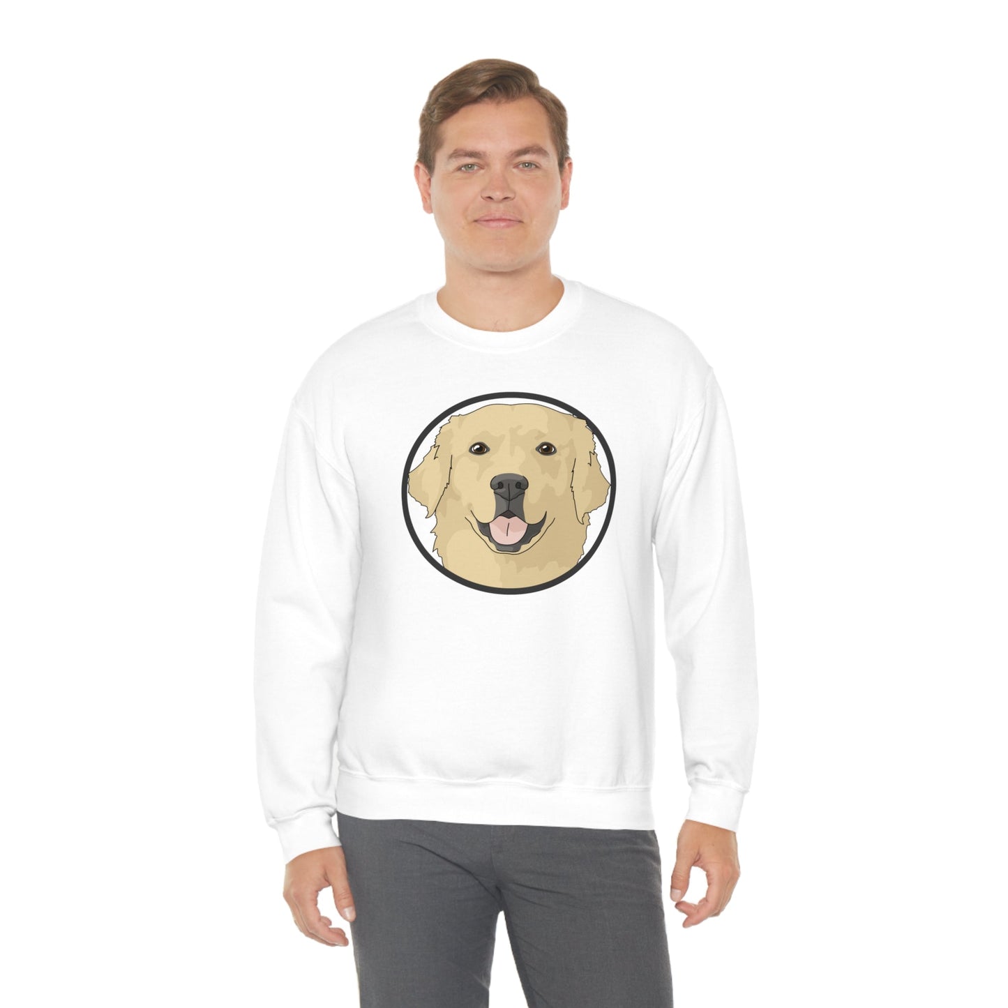 Golden Retriever Circle | Crewneck Sweatshirt - Detezi Designs-27163665157326450684