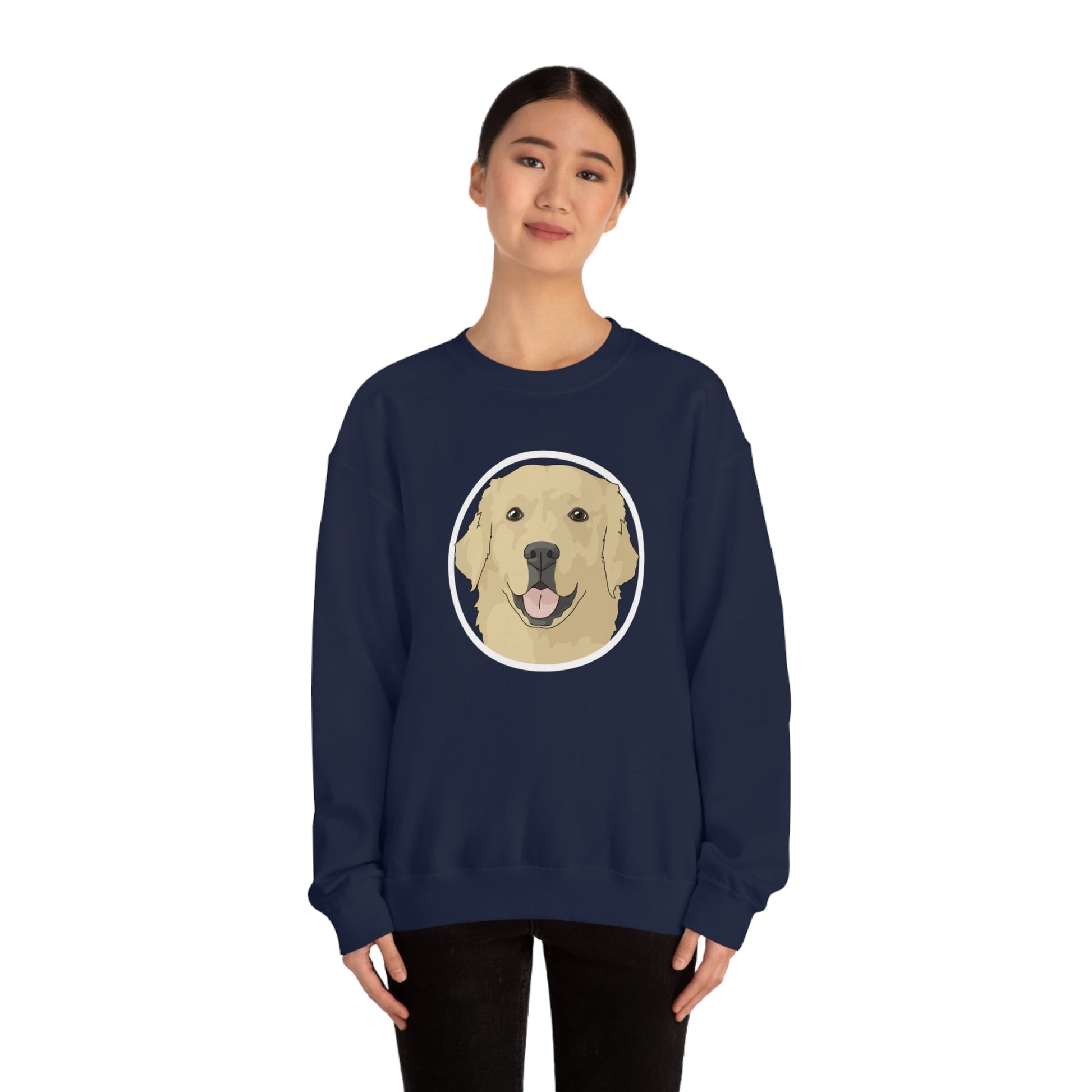 Golden Retriever Circle | Crewneck Sweatshirt - Detezi Designs-27163665157326450684