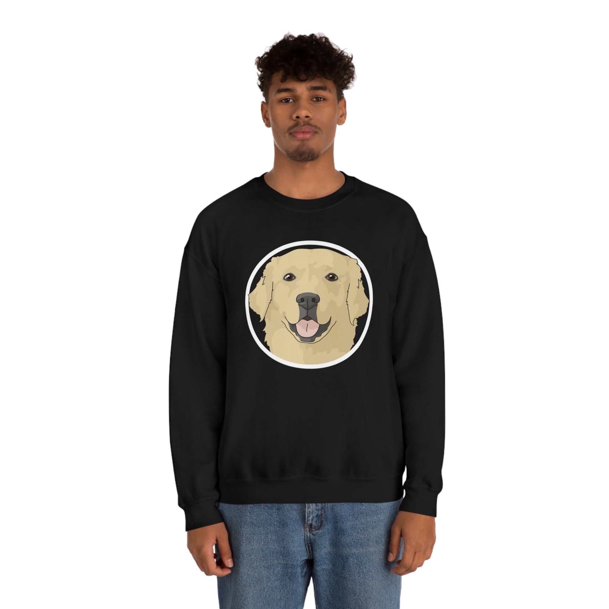 Golden Retriever Circle | Crewneck Sweatshirt - Detezi Designs-27163665157326450684