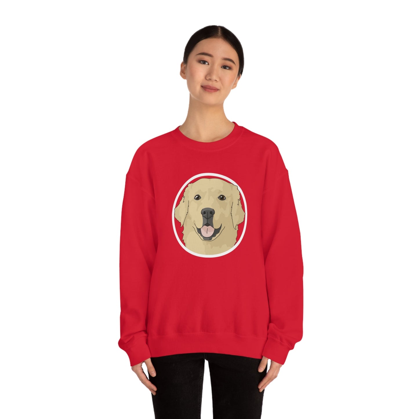 Golden Retriever Circle | Crewneck Sweatshirt - Detezi Designs-27163665157326450684