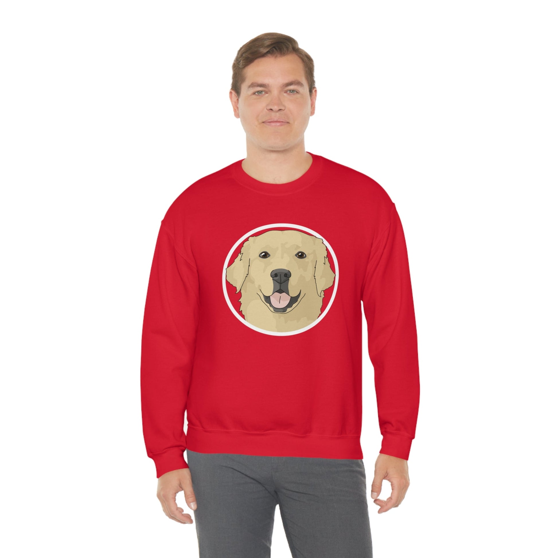 Golden Retriever Circle | Crewneck Sweatshirt - Detezi Designs-27163665157326450684