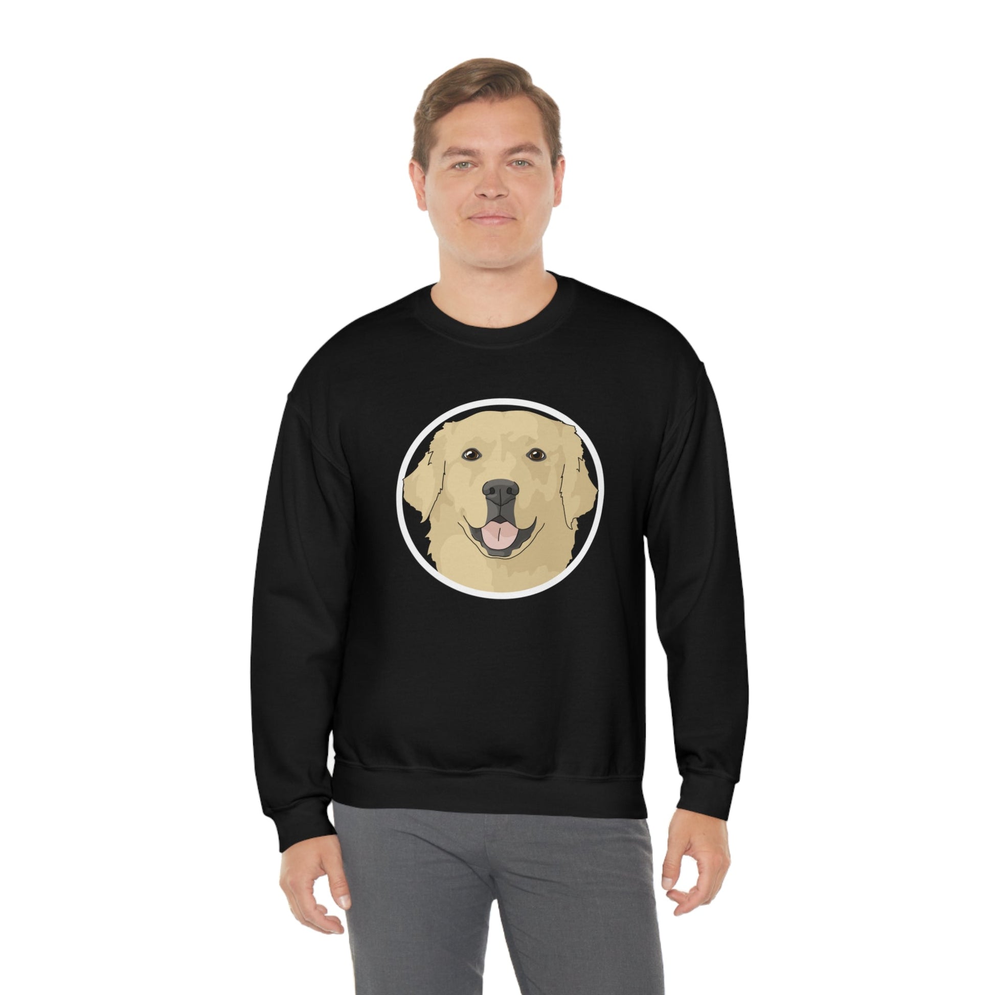 Golden Retriever Circle | Crewneck Sweatshirt - Detezi Designs-27163665157326450684