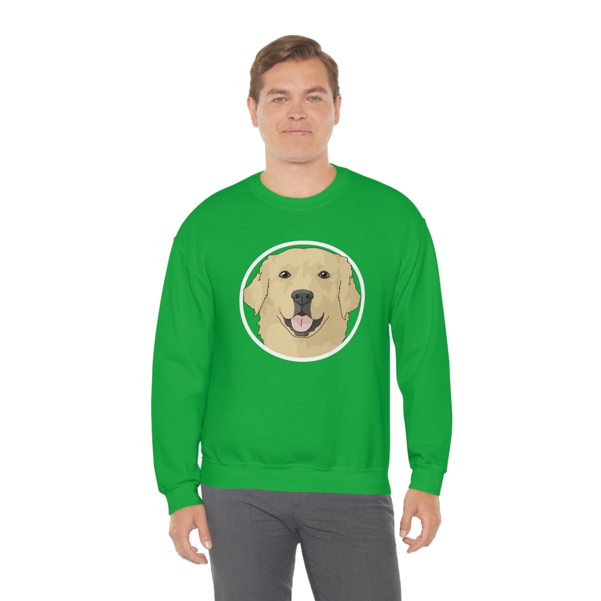 Golden Retriever Circle | Crewneck Sweatshirt - Detezi Designs-27163665157326450684