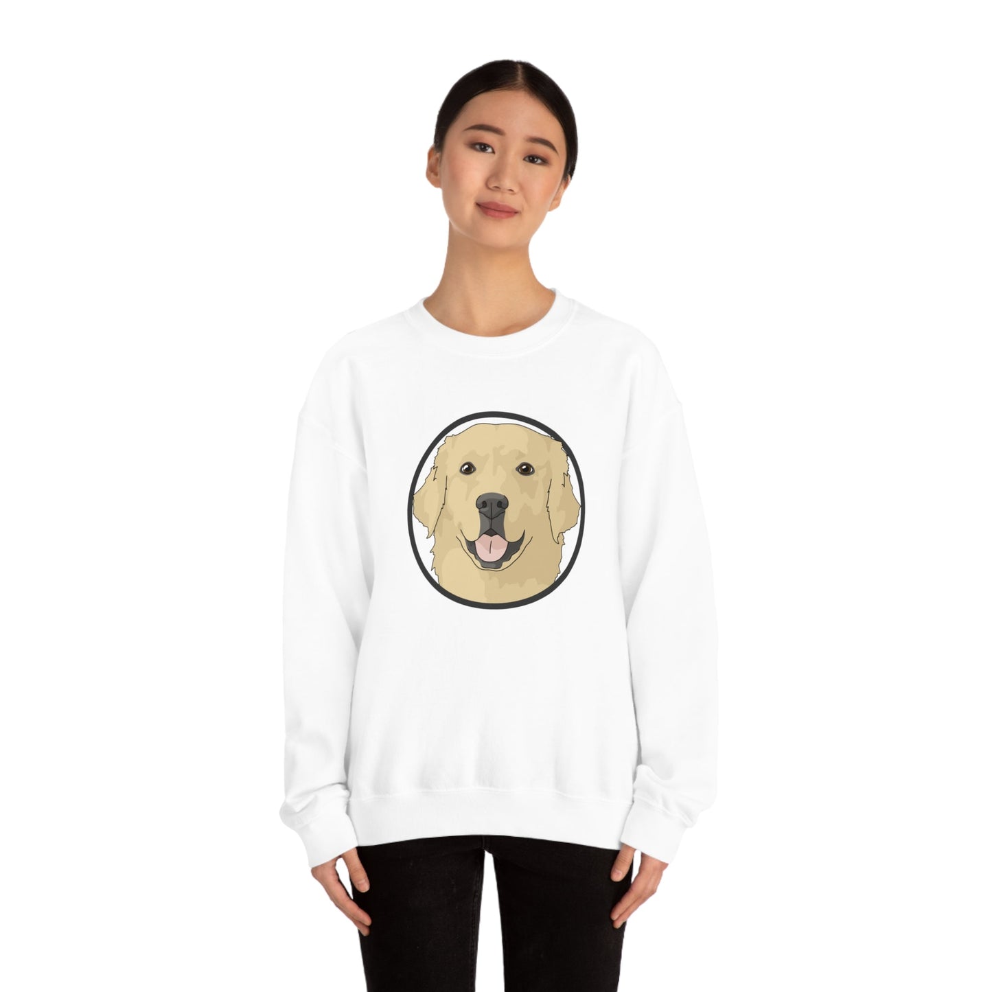 Golden Retriever Circle | Crewneck Sweatshirt - Detezi Designs-27163665157326450684