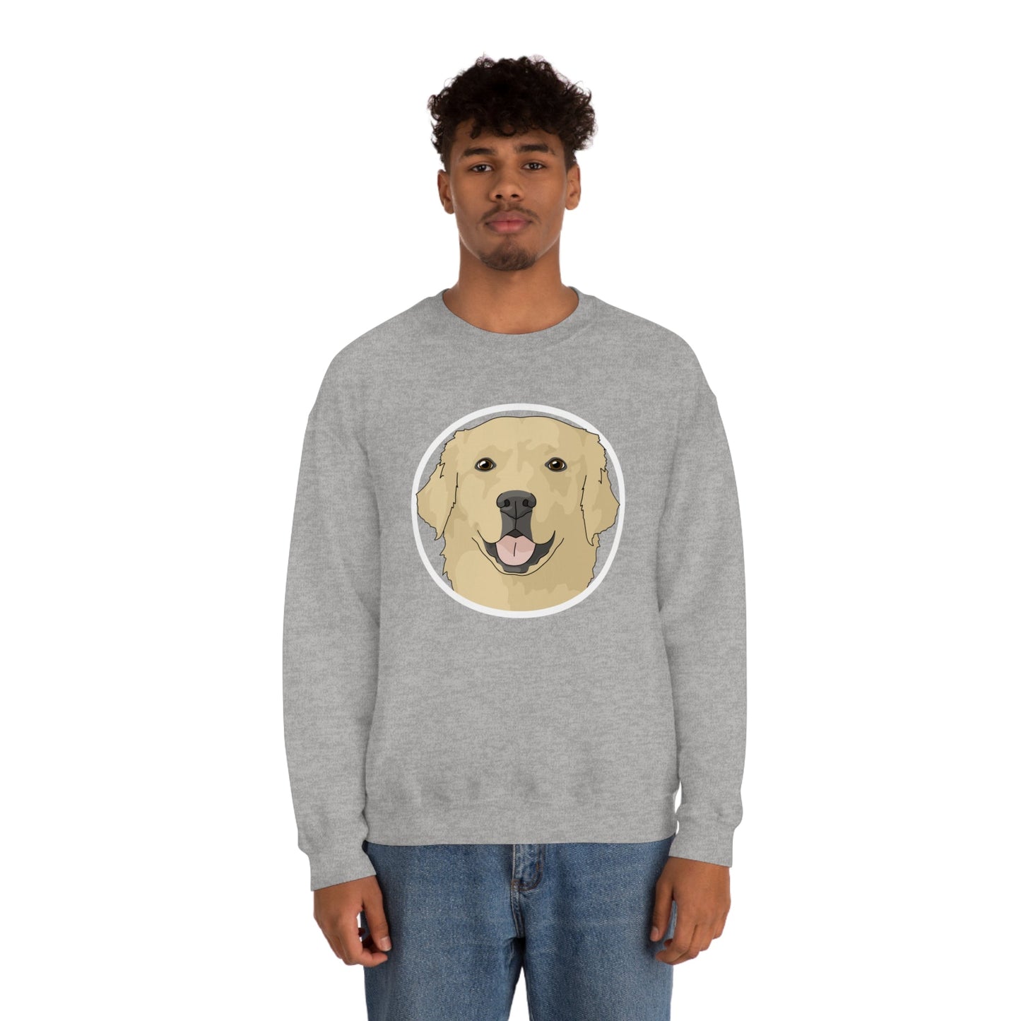 Golden Retriever Circle | Crewneck Sweatshirt - Detezi Designs-27163665157326450684