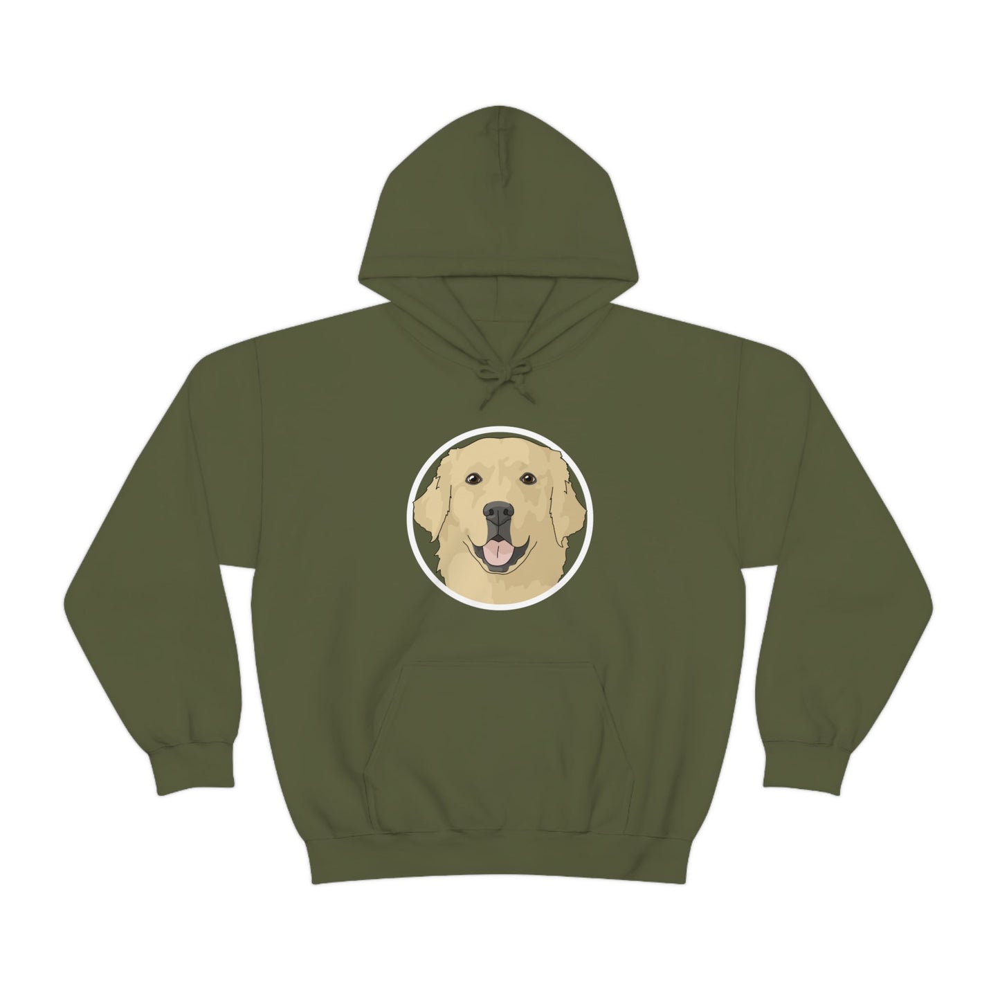 Golden Retriever Circle | Hooded Sweatshirt - Detezi Designs-31301042816616311702