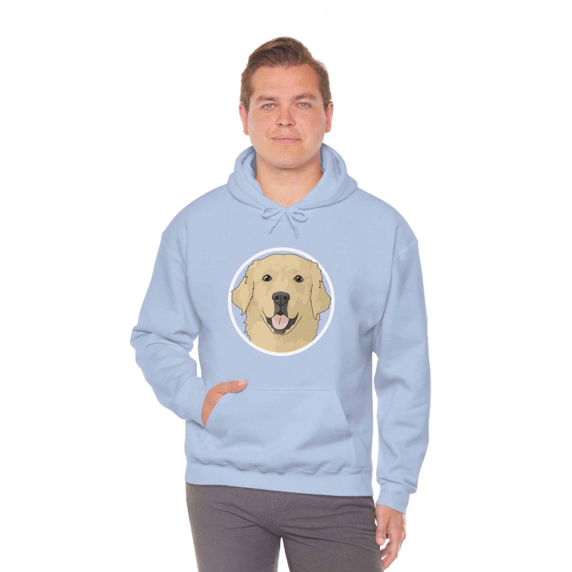 Golden Retriever Circle | Hooded Sweatshirt - Detezi Designs-38192433611255669377