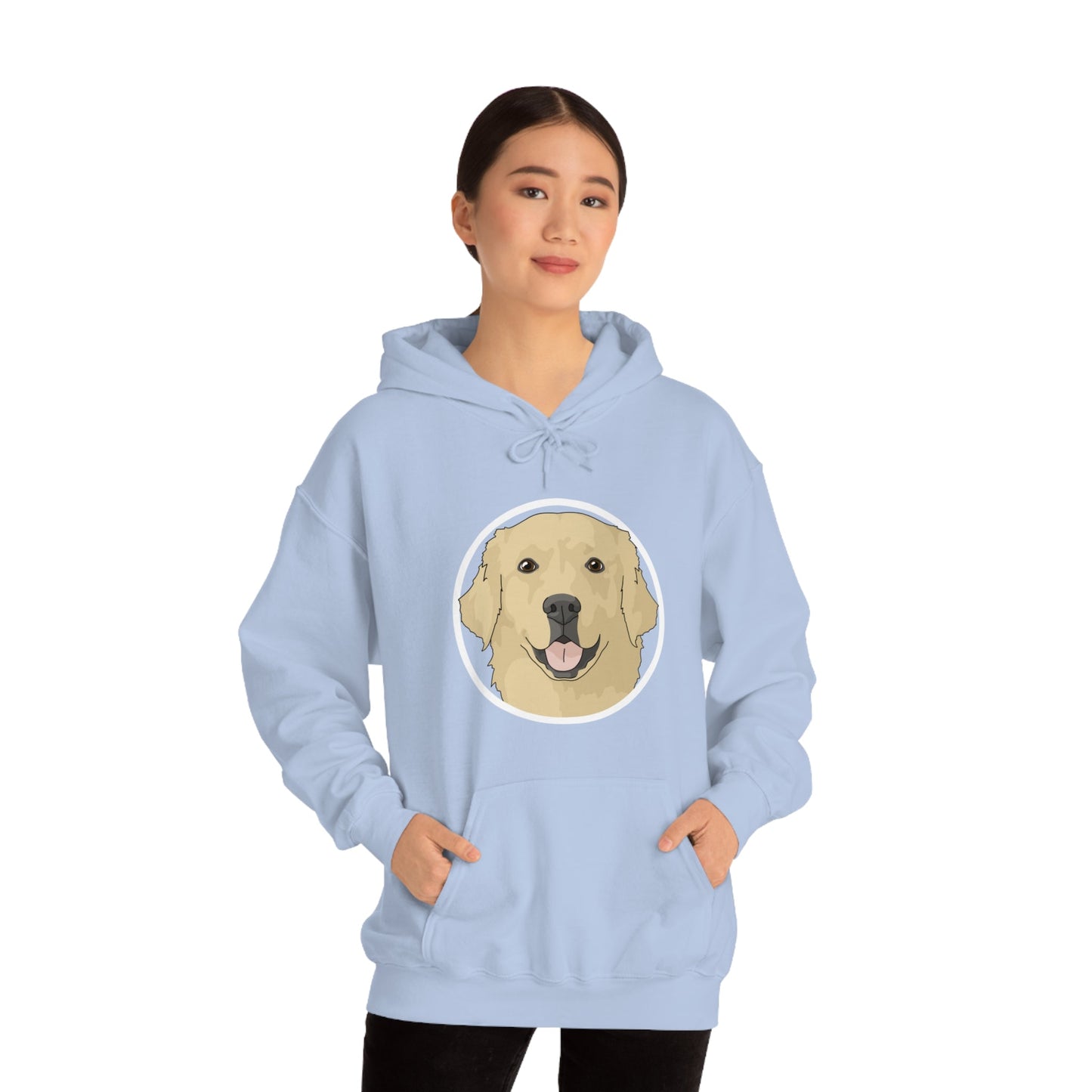 Golden Retriever Circle | Hooded Sweatshirt - Detezi Designs-38192433611255669377