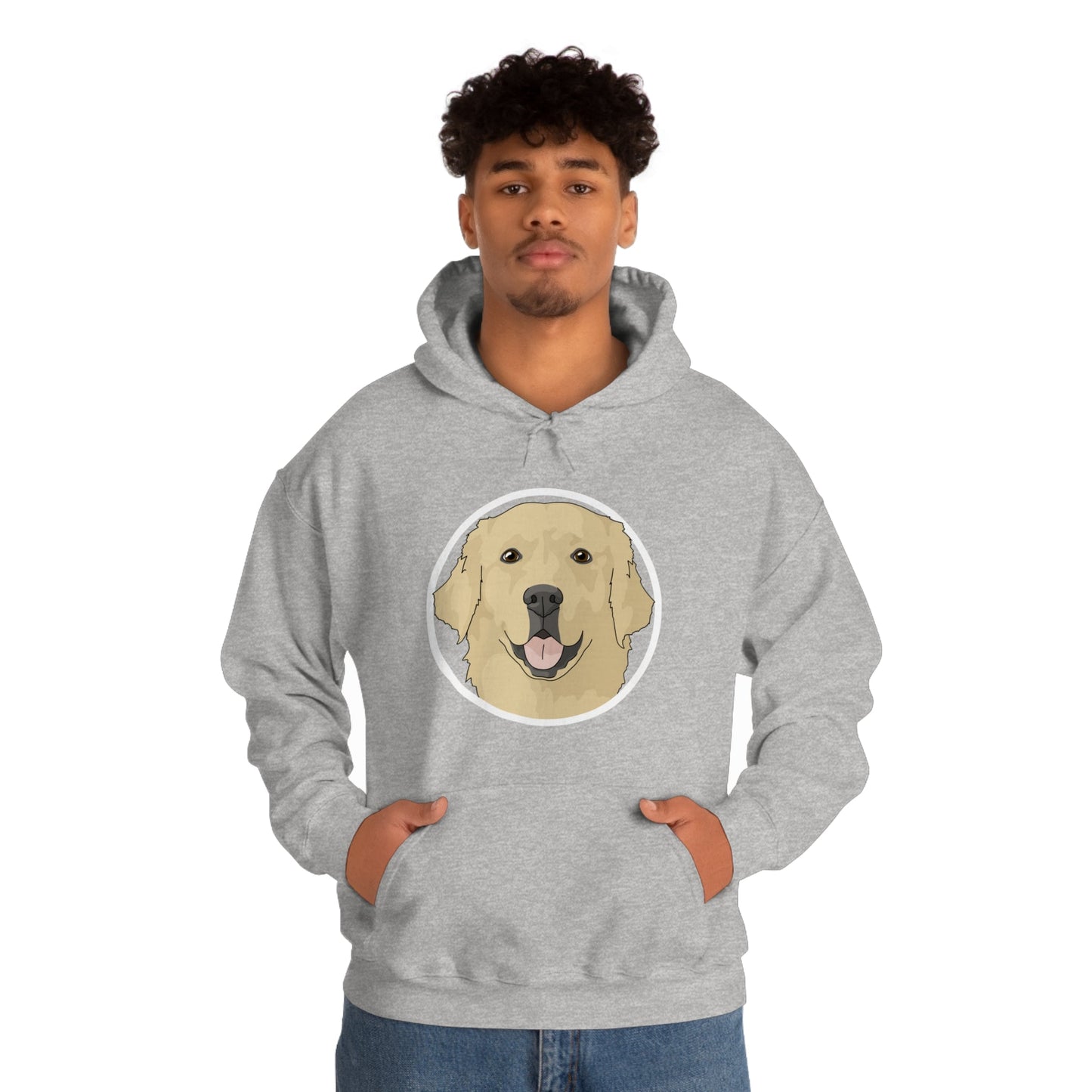 Golden Retriever Circle | Hooded Sweatshirt - Detezi Designs-38192433611255669377