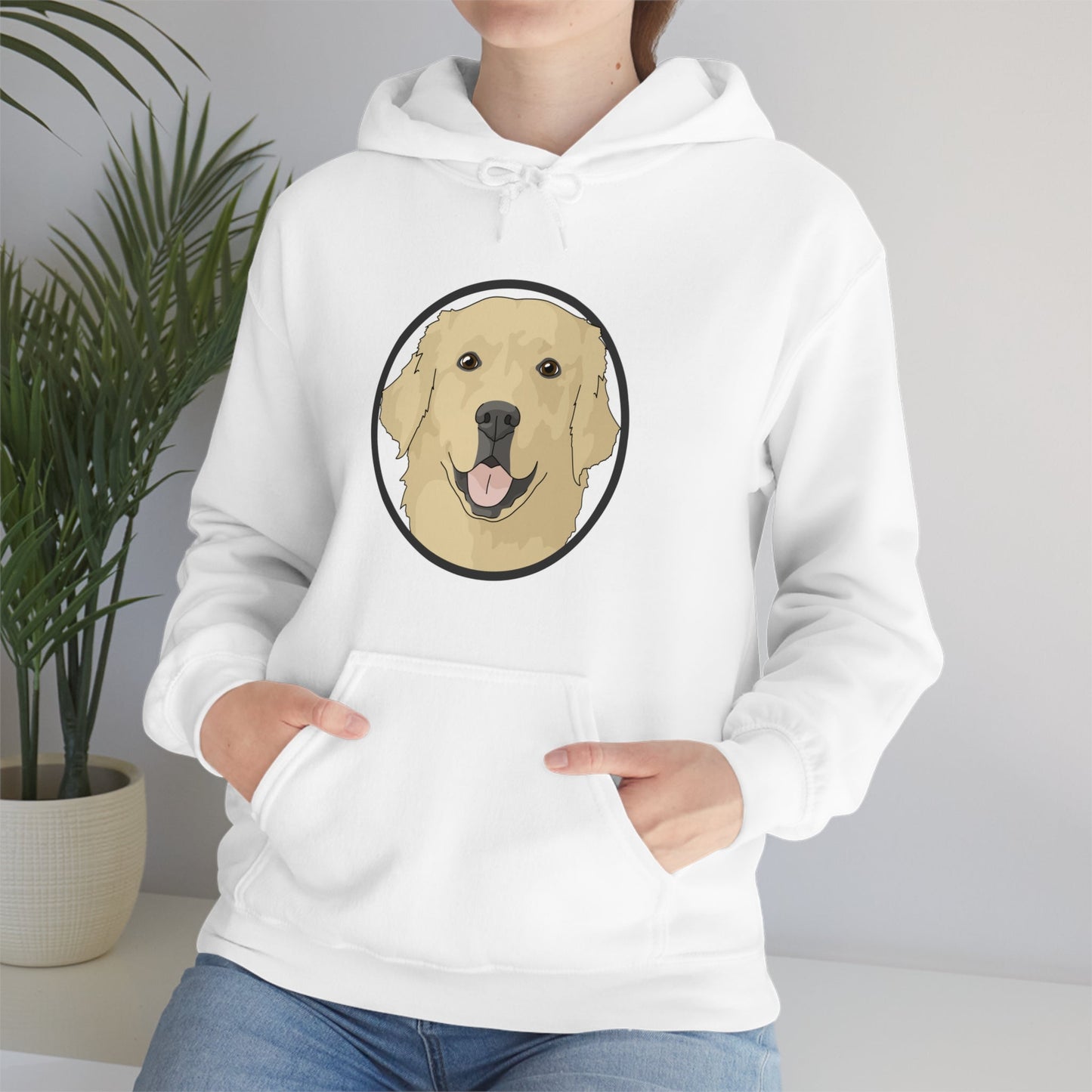 Golden Retriever Circle | Hooded Sweatshirt - Detezi Designs-38192433611255669377