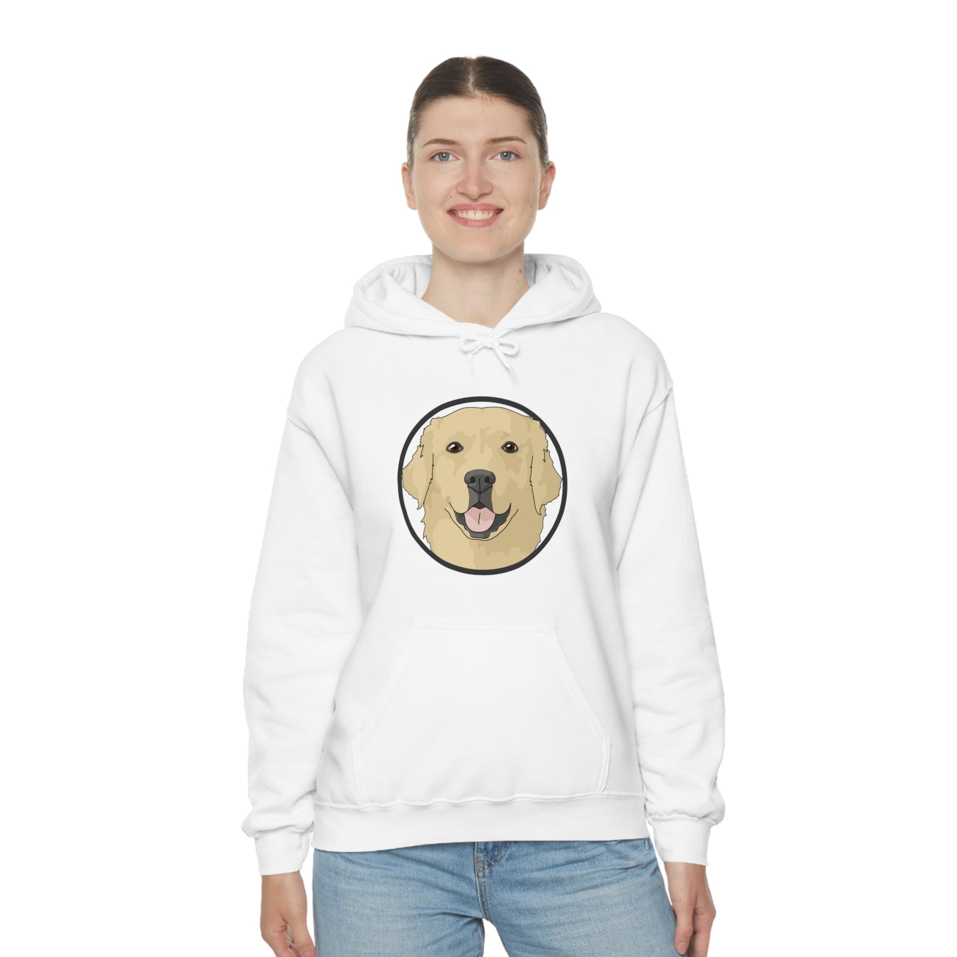 Golden Retriever Circle | Hooded Sweatshirt - Detezi Designs-38192433611255669377