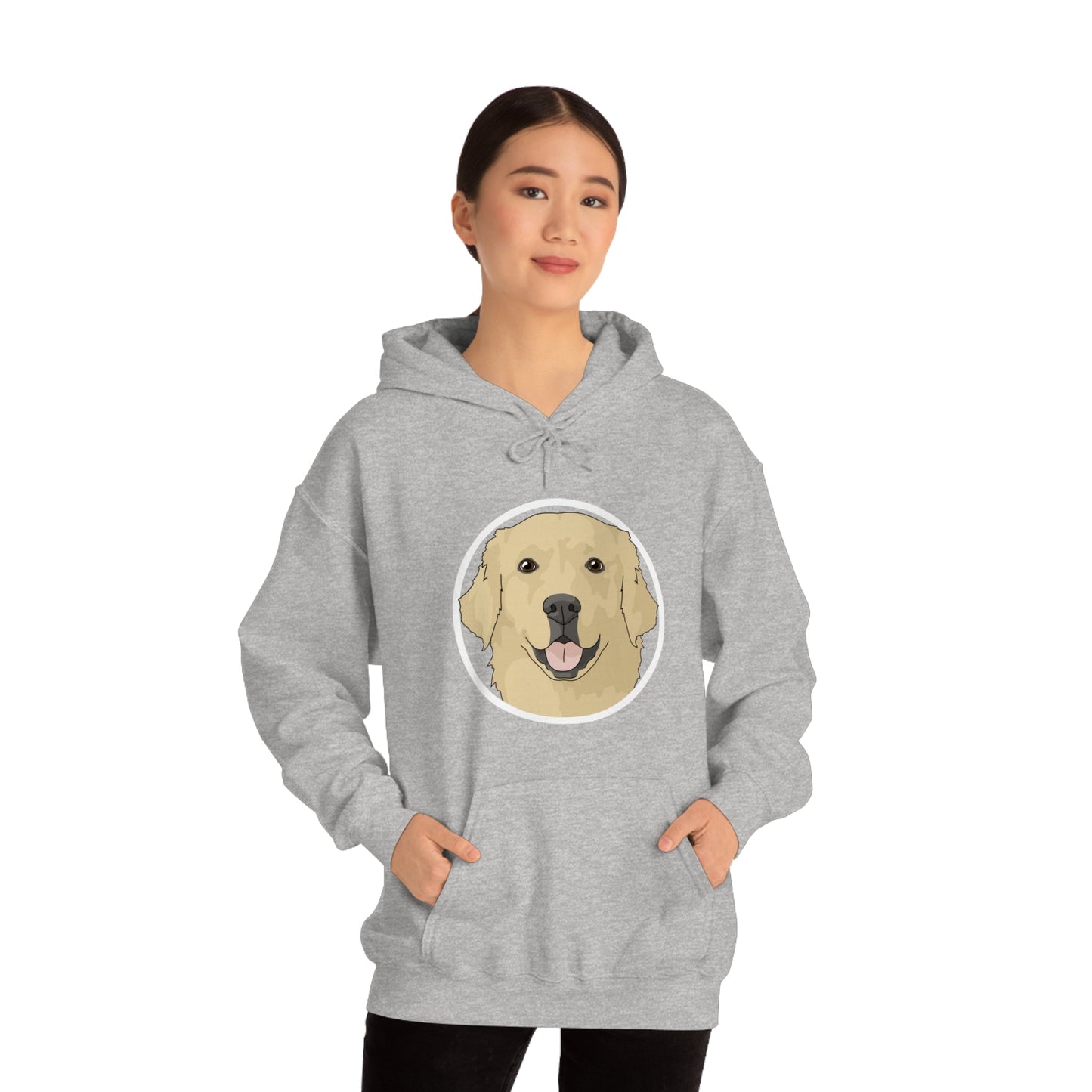 Golden Retriever Circle | Hooded Sweatshirt - Detezi Designs-38192433611255669377