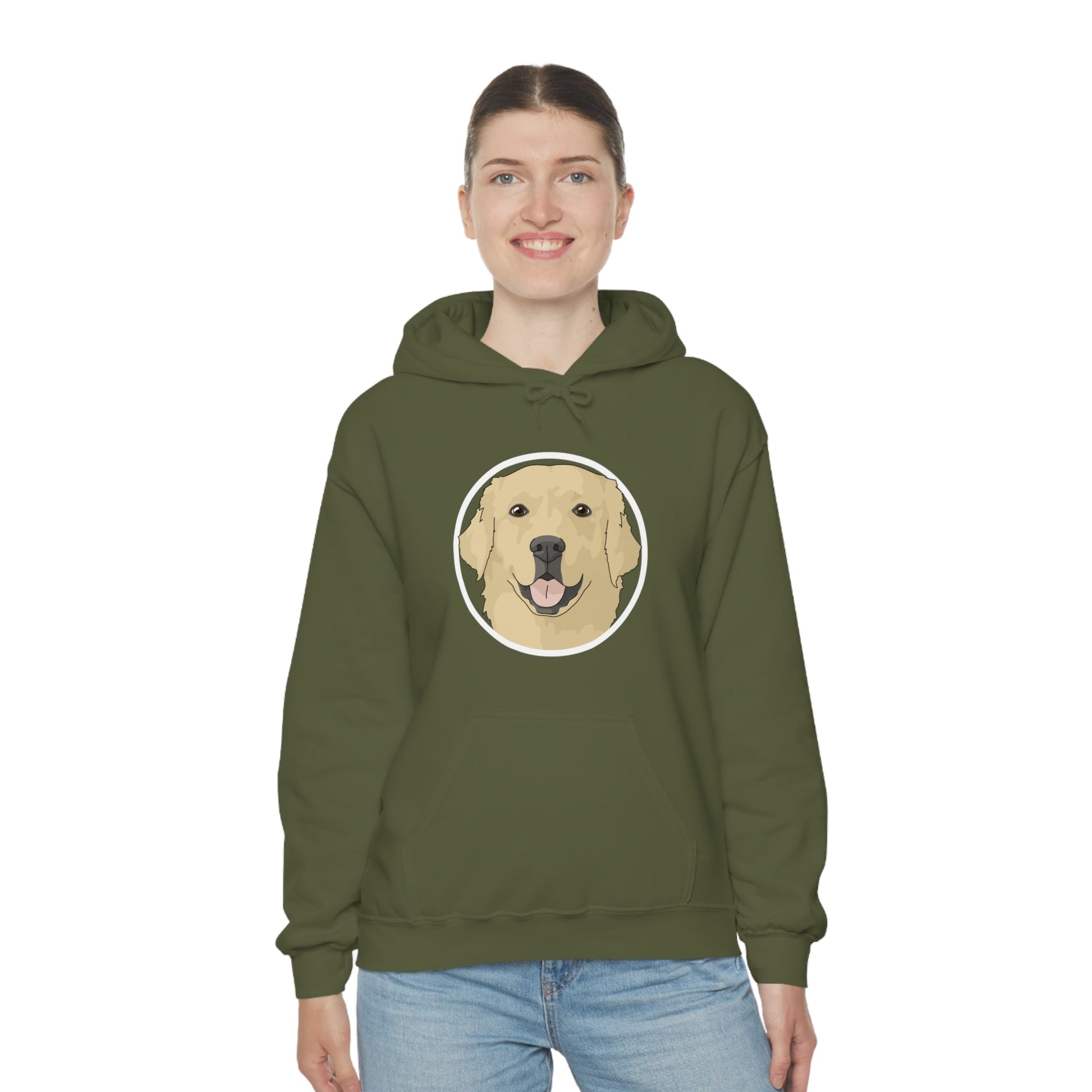 Golden Retriever Circle | Hooded Sweatshirt - Detezi Designs-38192433611255669377