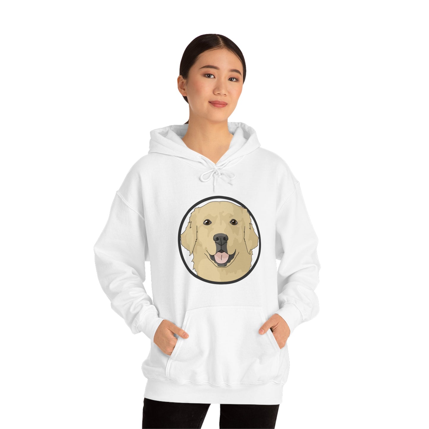 Golden Retriever Circle | Hooded Sweatshirt - Detezi Designs-38192433611255669377