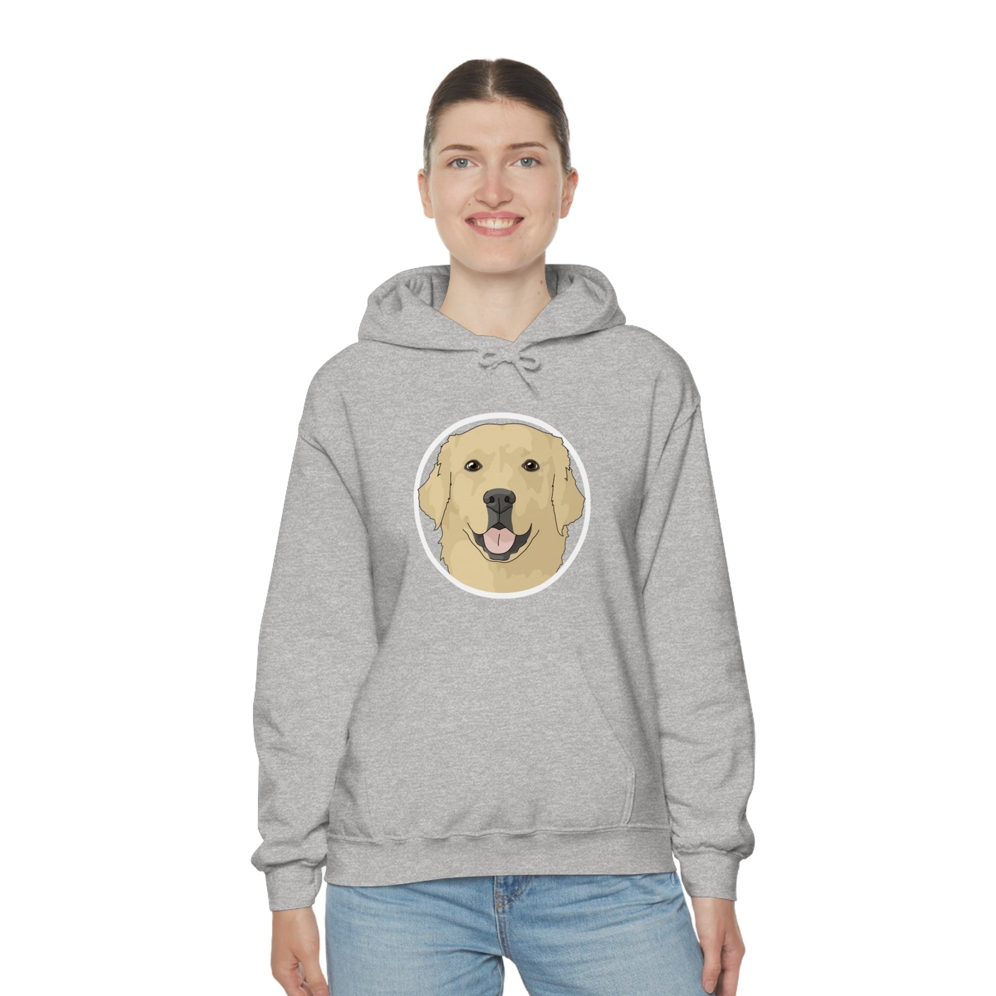 Golden Retriever Circle | Hooded Sweatshirt - Detezi Designs-38192433611255669377