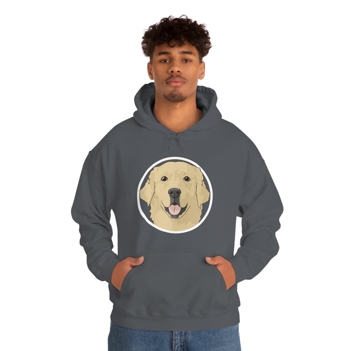 Golden Retriever Circle | Hooded Sweatshirt - Detezi Designs-38192433611255669377