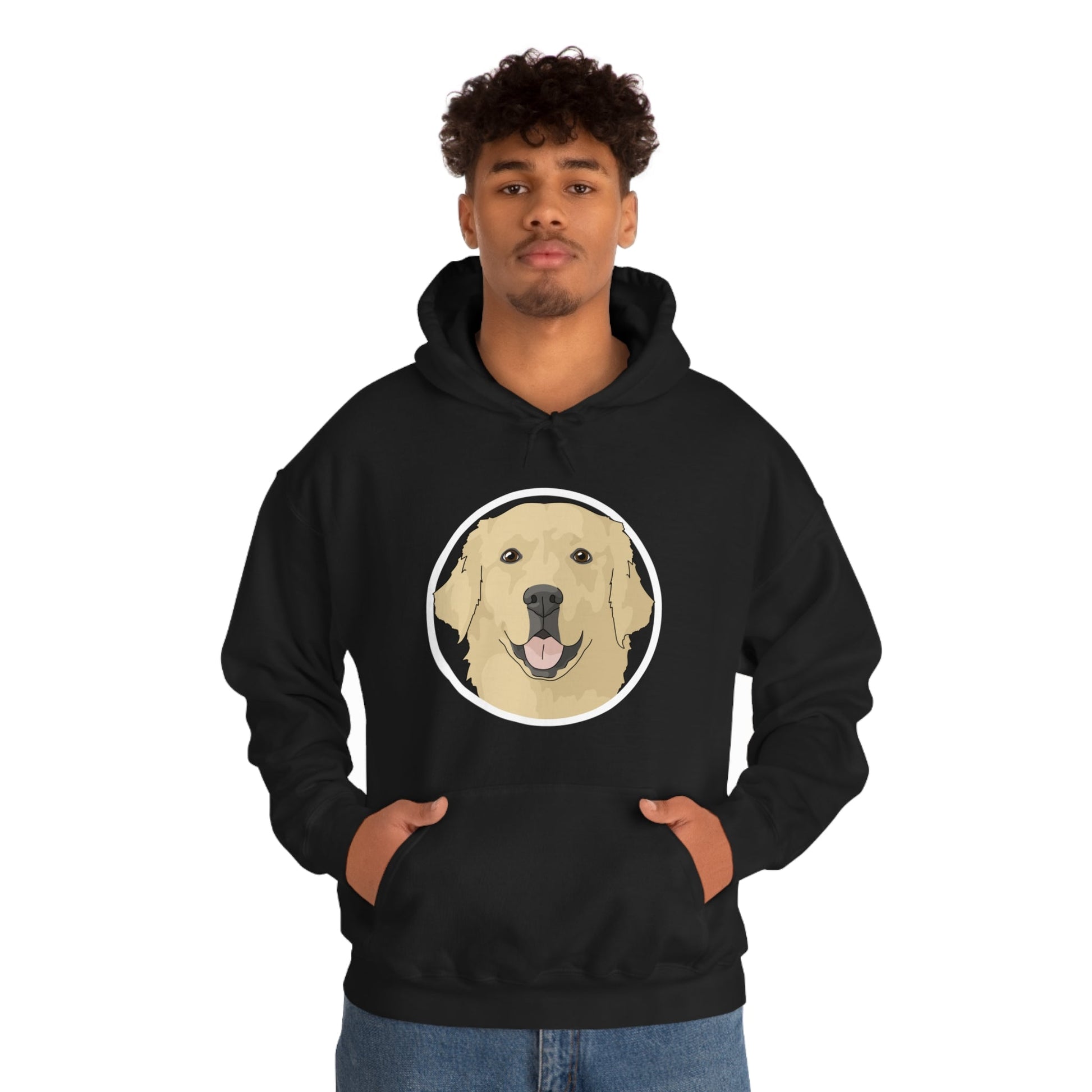 Golden Retriever Circle | Hooded Sweatshirt - Detezi Designs-38192433611255669377