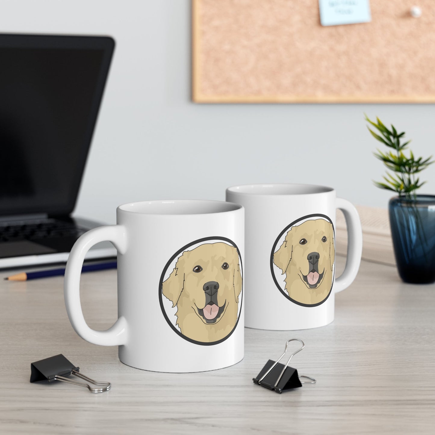 Golden Retriever Circle | Mug - Detezi Designs-17673910792296394197