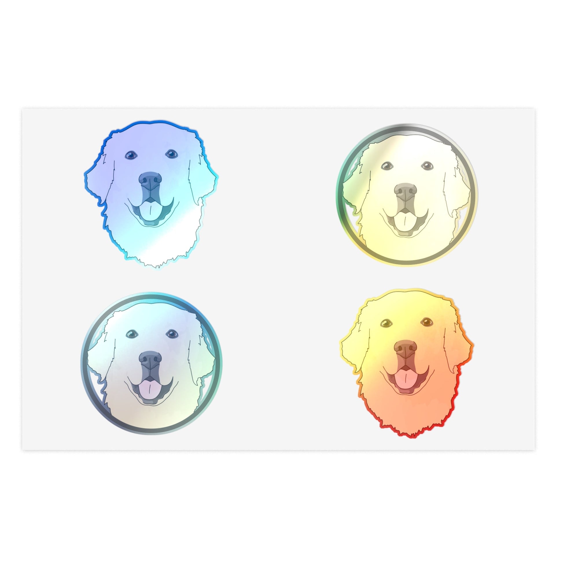 Golden Retriever Circle | Sticker Sheet - Detezi Designs-12998627174805599501