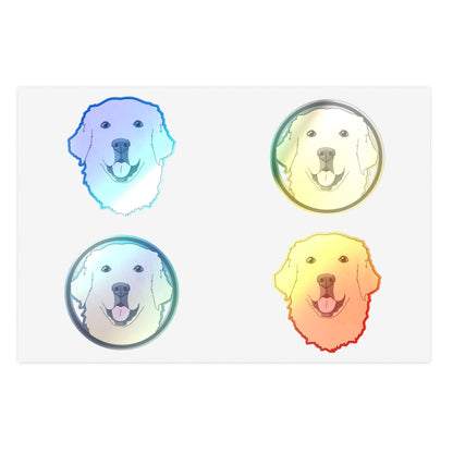 Golden Retriever Circle | Sticker Sheet - Detezi Designs-12998627174805599501