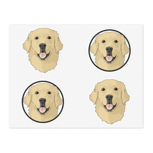 Load image into Gallery viewer, Golden Retriever Circle | Sticker Sheet - Detezi Designs-22252999182296966282
