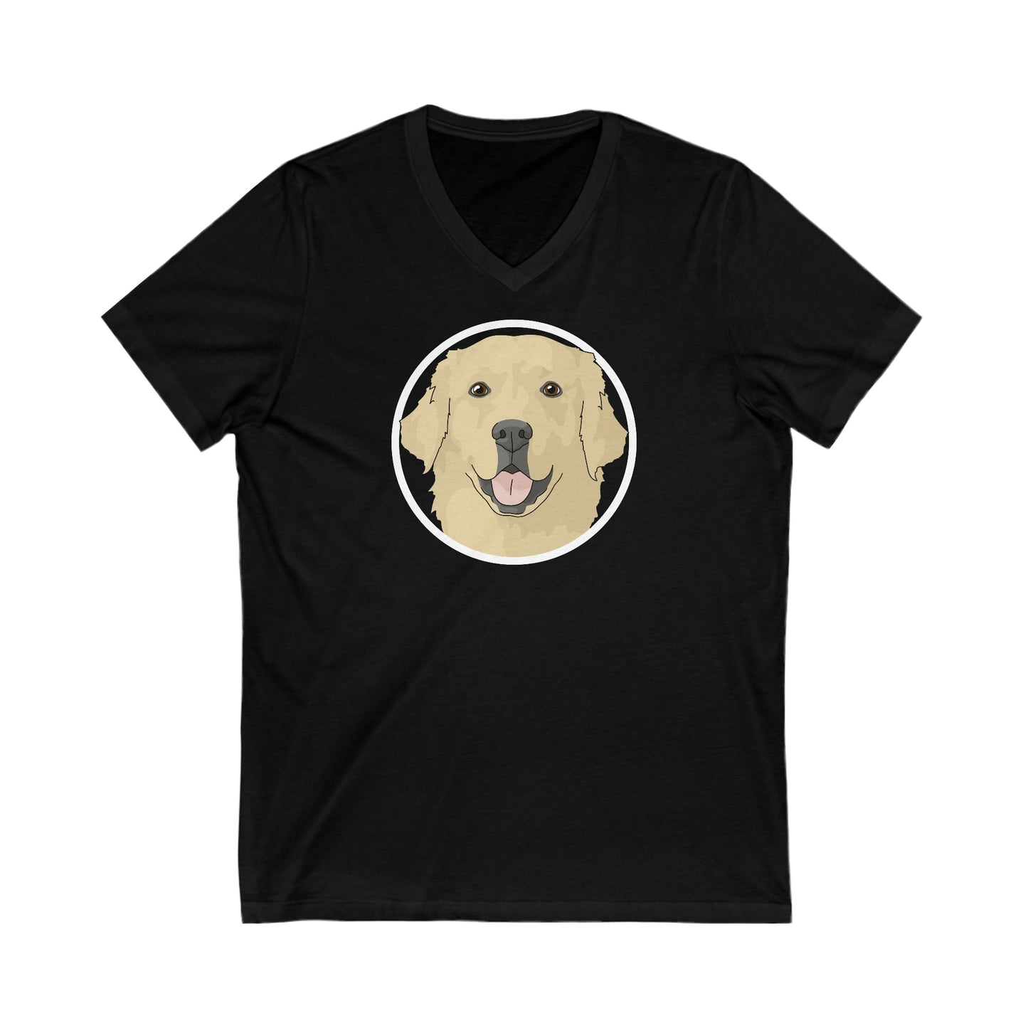 Golden Retriever Circle | Unisex V-Neck Tee - Detezi Designs-31409242003923377911