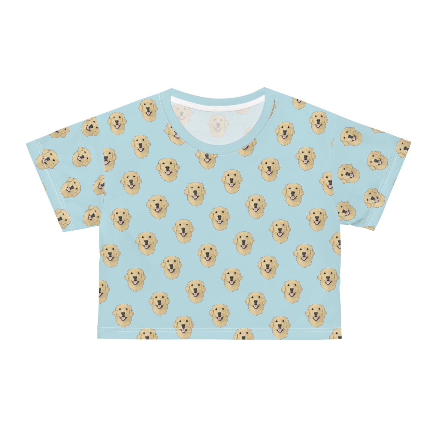 Golden Retriever Faces | Crop Tee - Detezi Designs-GR001