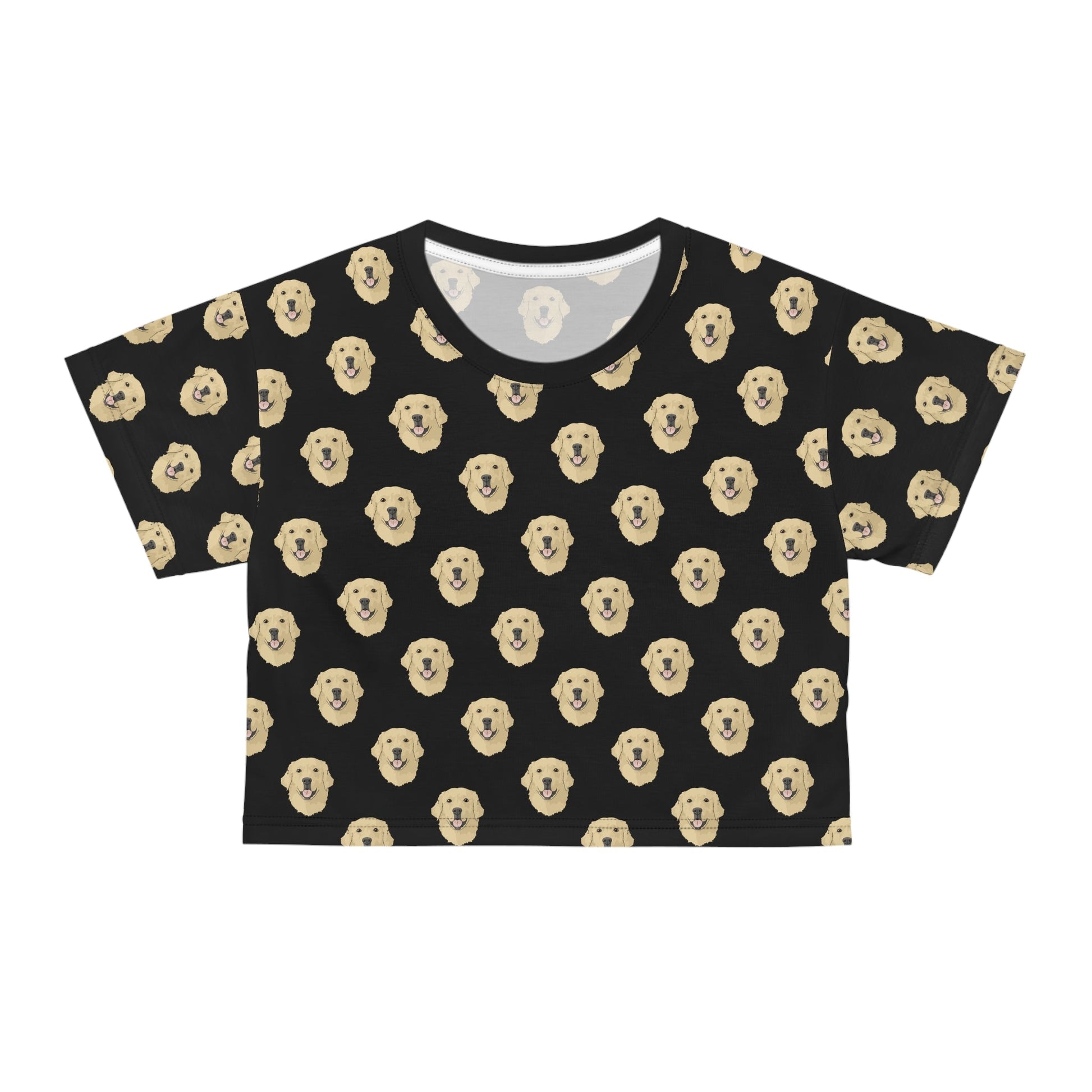 Golden Retriever Faces | Crop Tee - Detezi Designs-GR001