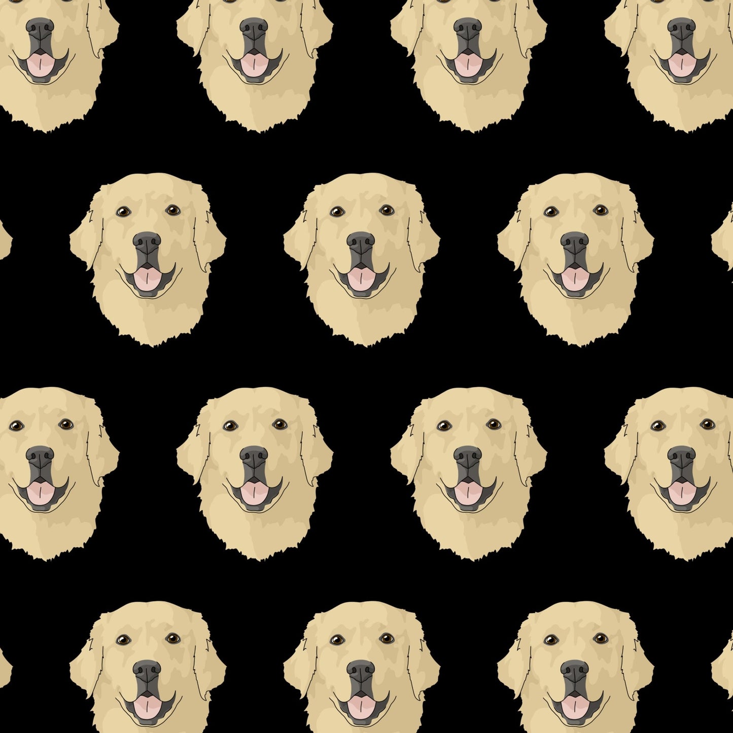 Golden Retriever Faces | Crop Tee - Detezi Designs-GR001