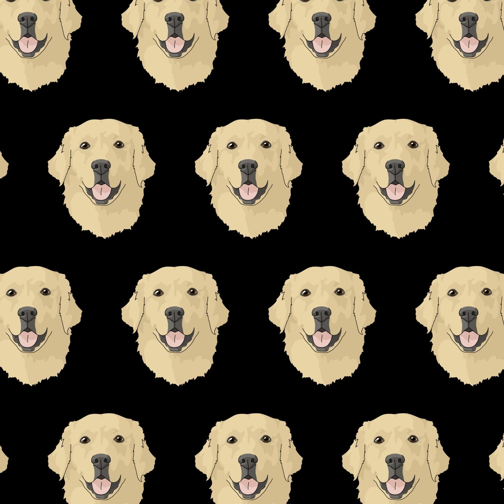 Golden Retriever Faces | Crop Tee - Detezi Designs-GR001