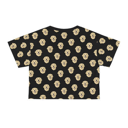 Golden Retriever Faces | Crop Tee - Detezi Designs-GR001