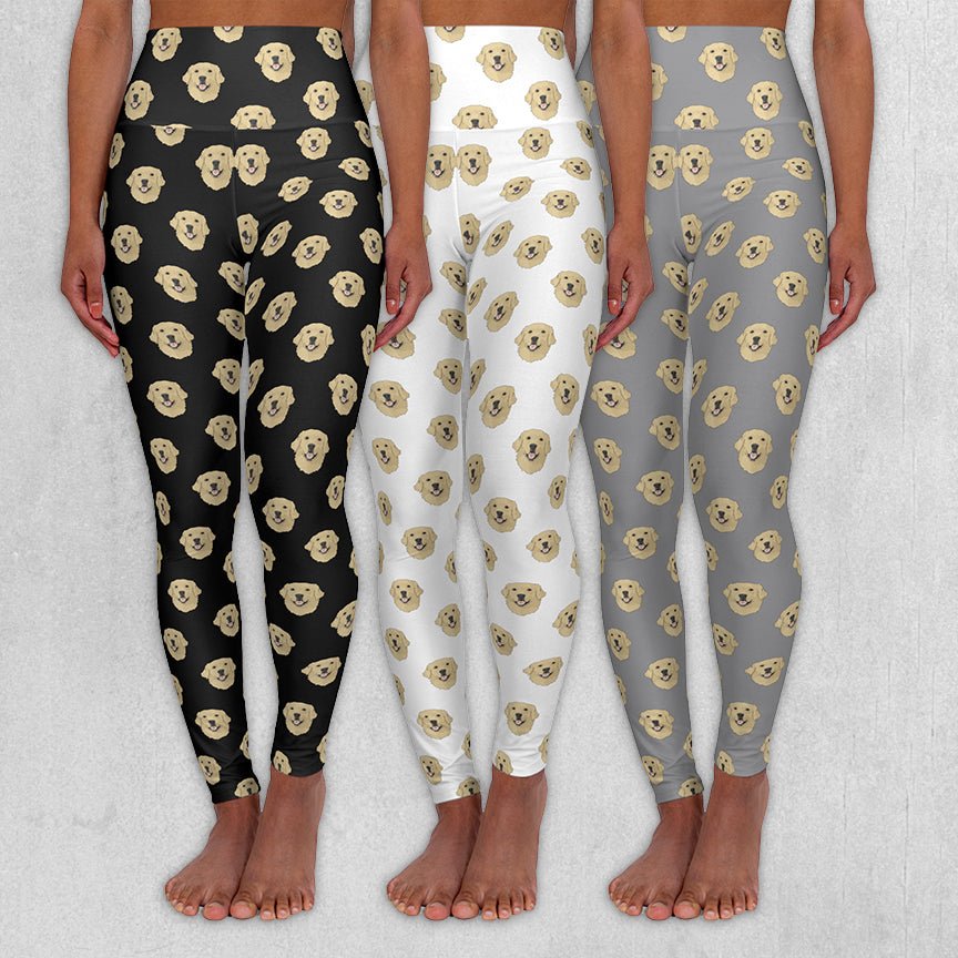 Golden Retriever Faces | Leggings - Detezi Designs-LS001