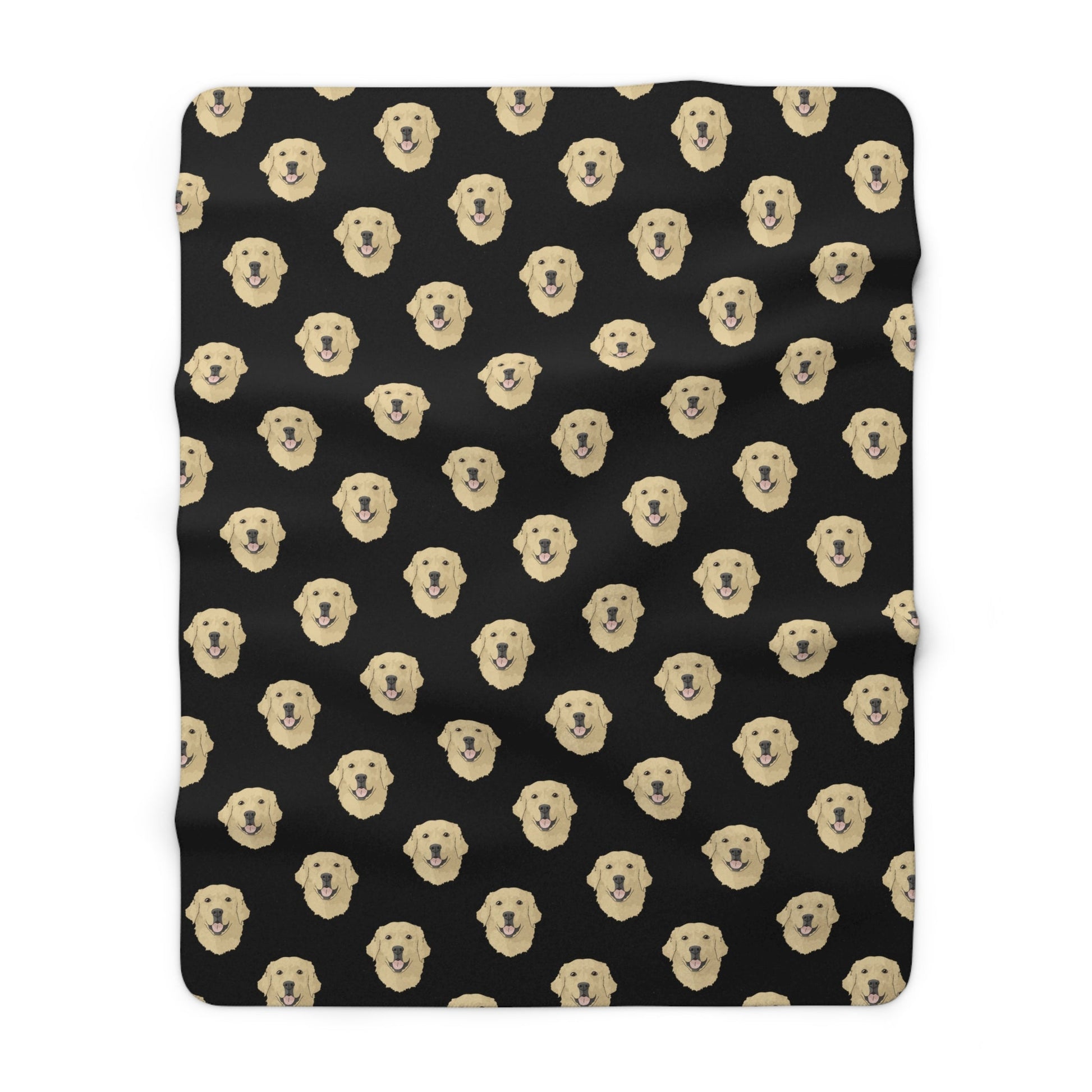 Golden Retriever Faces | Sherpa Fleece Blanket - Detezi Designs-15683363447283738532