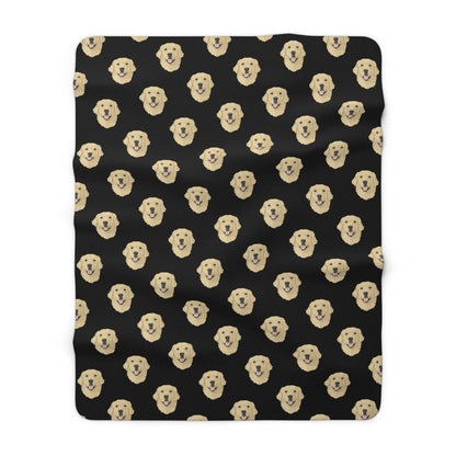 Golden Retriever Faces | Sherpa Fleece Blanket - Detezi Designs-15683363447283738532